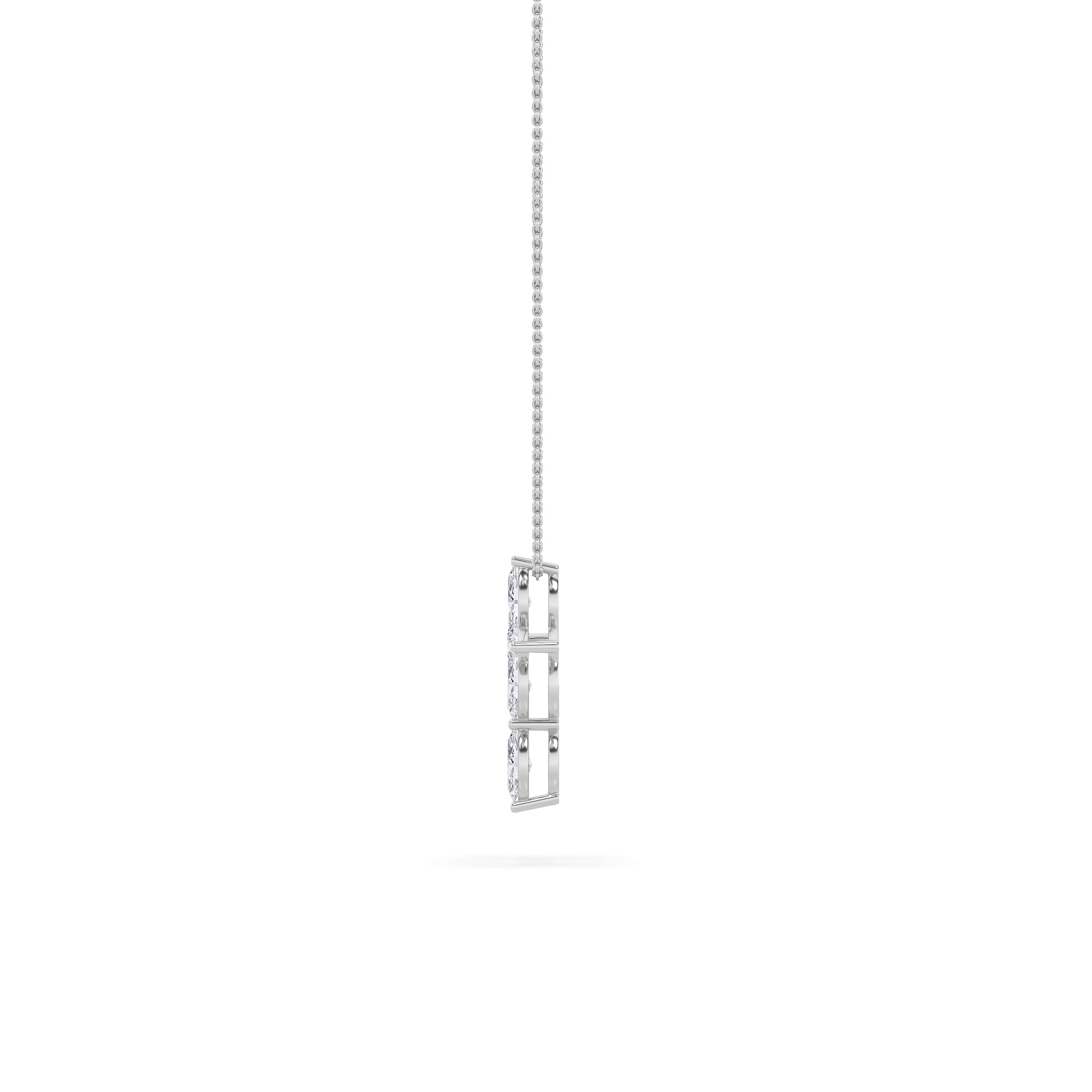 1.5Cttw Marquise Shaped Lab Grown Diamond (F/VS) Cross Pendant in 14K Gold