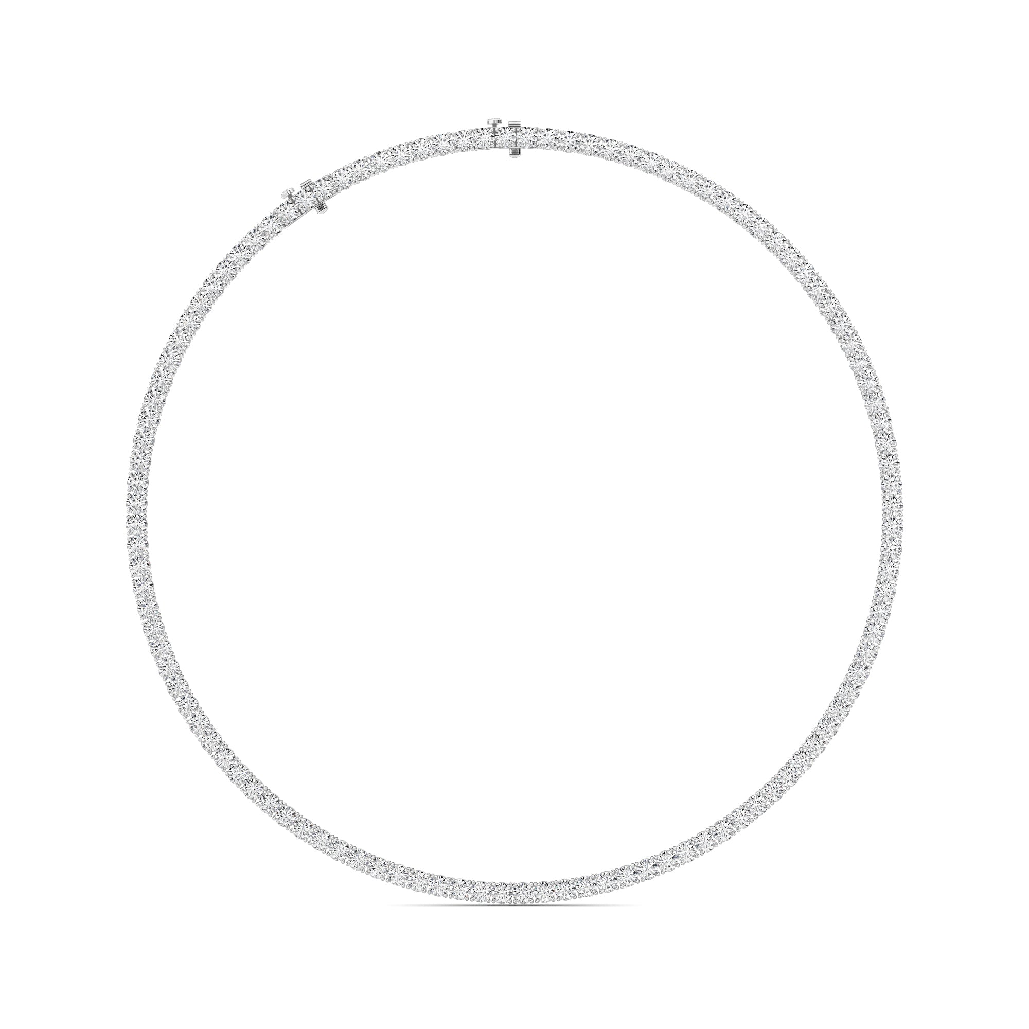41Cttw Round Shaped Lab Grown Diamond (F/VS)  Necklace in 14K Gold