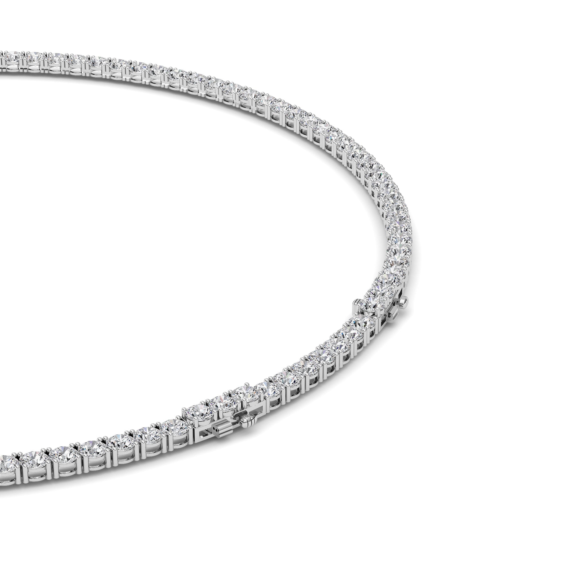 41Cttw Round Shaped Lab Grown Diamond (F/VS)  Necklace in 14K Gold