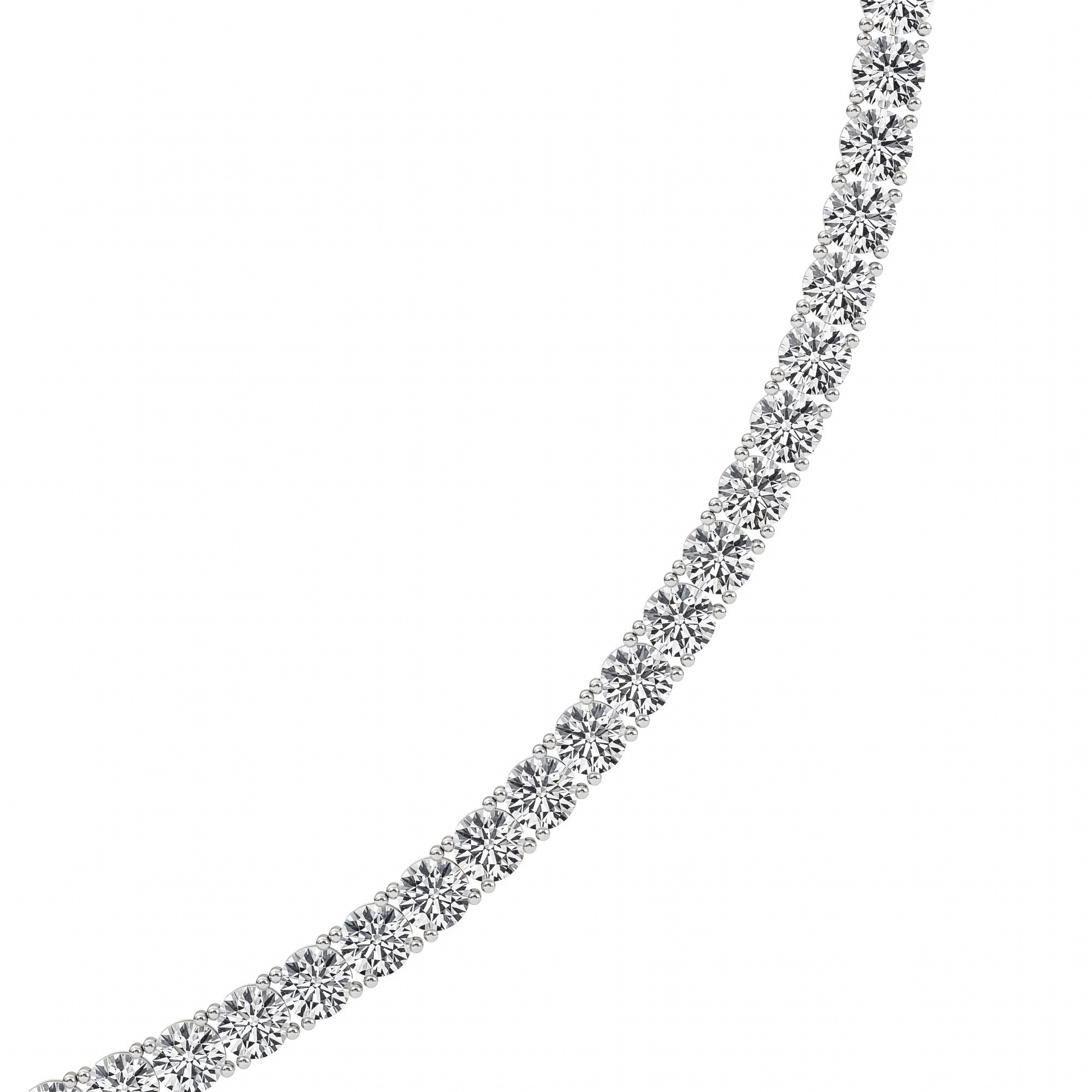 41Cttw Round Shaped Lab Grown Diamond (F/VS)  Necklace in 14K Gold