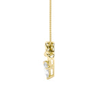 3Cttw Pear Shaped Lab Grown Diamond (F/VS) Heart Shaped Pendant in 14K Gold