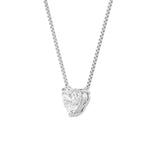 1Cttw Heart Shaped Lab Grown Diamond (F/VS) Heart Shaped Necklace in 14K Gold
