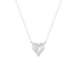 1Cttw Heart Shaped Lab Grown Diamond (F/VS) Heart Shaped Necklace in 14K Gold