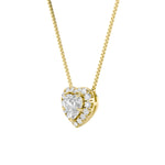 1.25Cttw Heart Shaped Lab Grown Diamond (F/VS) Heart Shaped Pendant in 14K Gold