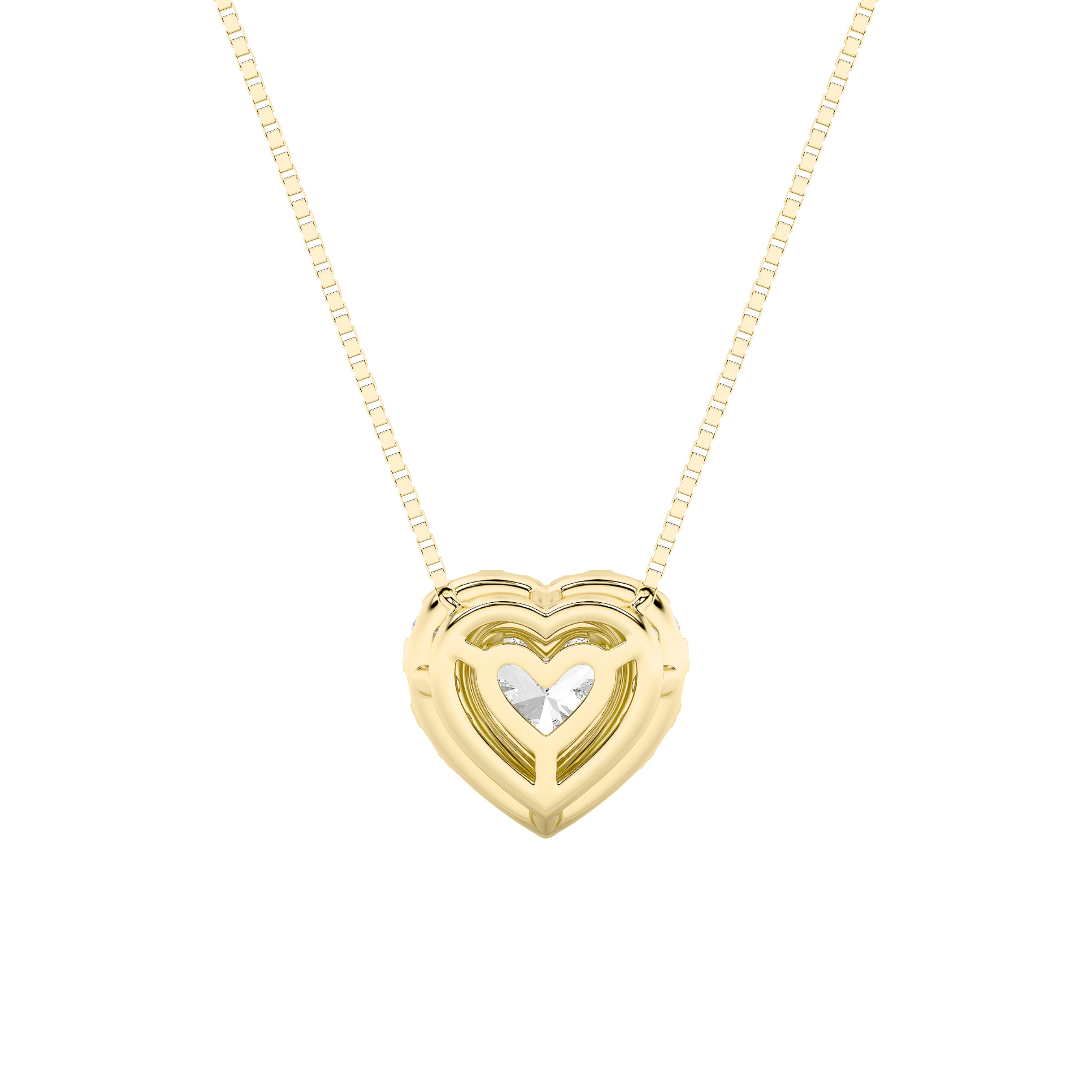 1.25Cttw Heart Shaped Lab Grown Diamond (F/VS) Heart Shaped Pendant in 14K Gold