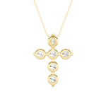 1.5Cttw Round Shaped Lab Grown Diamond (F/VS) Cross Pendant in 14K Gold