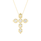 1.5Cttw Round Shaped Lab Grown Diamond (F/VS) Cross Pendant in 14K Gold