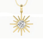 1.5Cttw Round Shaped Lab Grown Diamond (F/VS) Astralis Pendant in 14K Gold