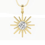 1.5Cttw Round Shaped Lab Grown Diamond (F/VS) Astralis Pendant in 14K Gold