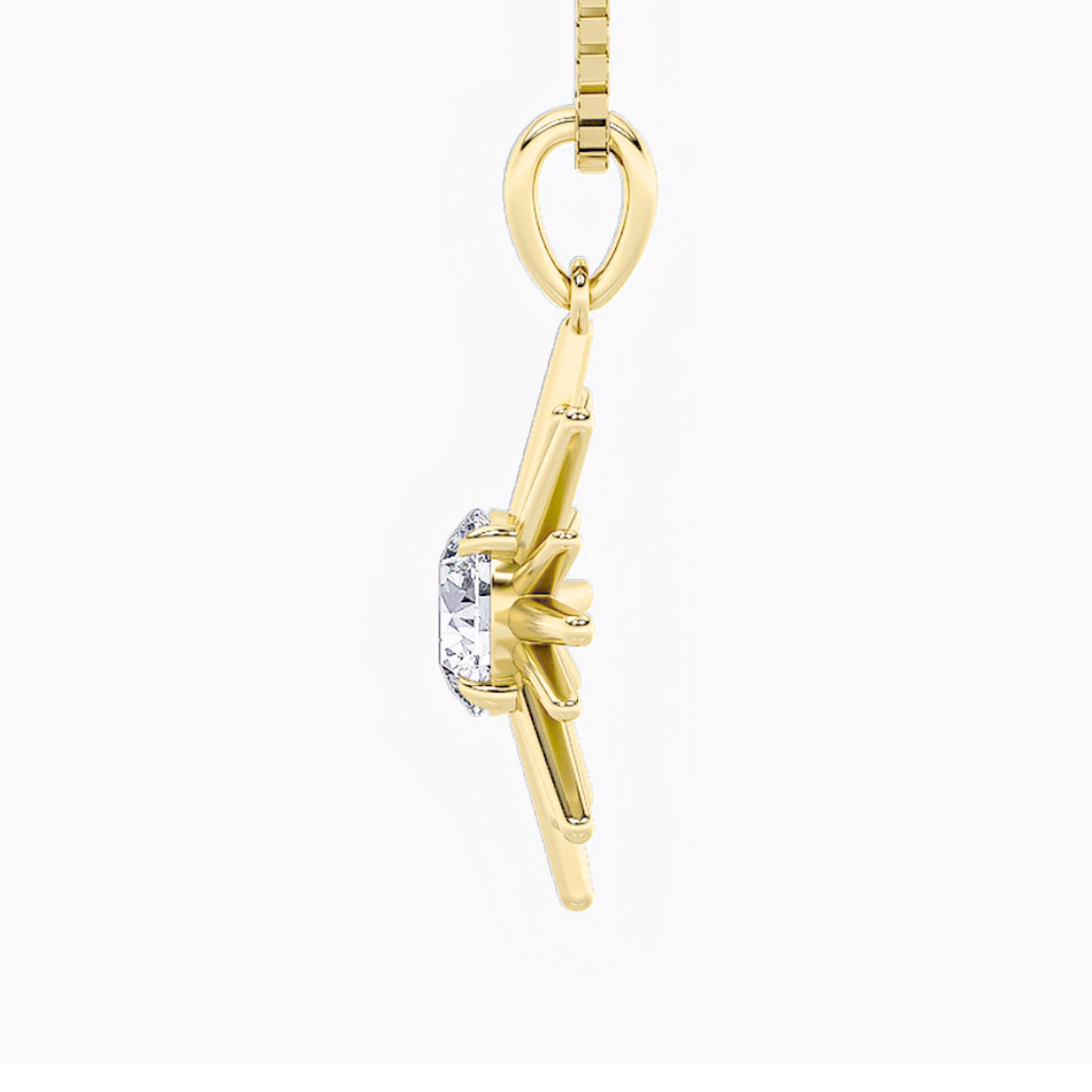 1.5Cttw Round Shaped Lab Grown Diamond (F/VS) Astralis Pendant in 14K Gold