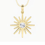 1.5Cttw Round Shaped Lab Grown Diamond (F/VS) Astralis Pendant in 14K Gold
