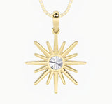 1.5Cttw Round Shaped Lab Grown Diamond (F/VS) Astralis Pendant in 14K Gold