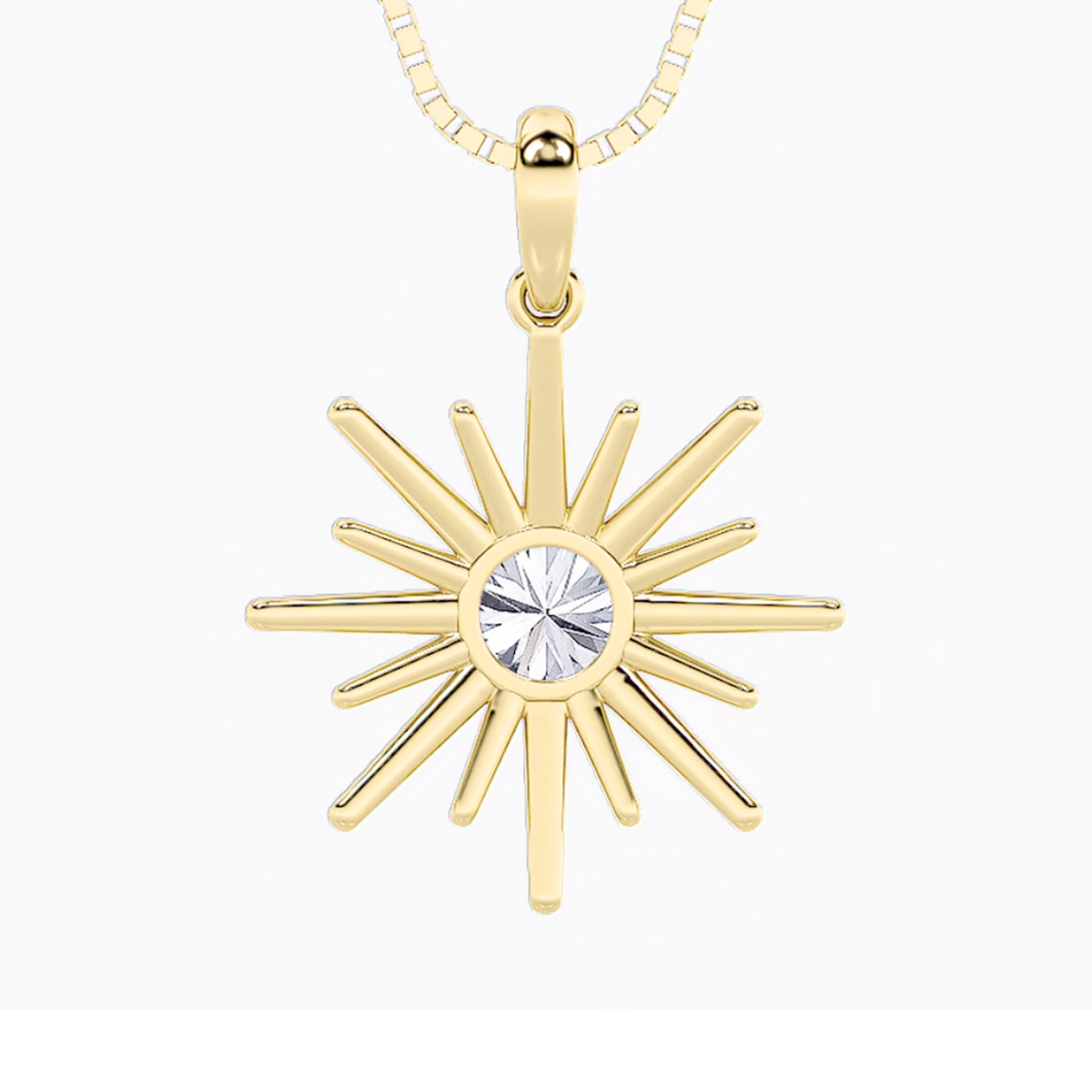 1.5Cttw Round Shaped Lab Grown Diamond (F/VS) Astralis Pendant in 14K Gold