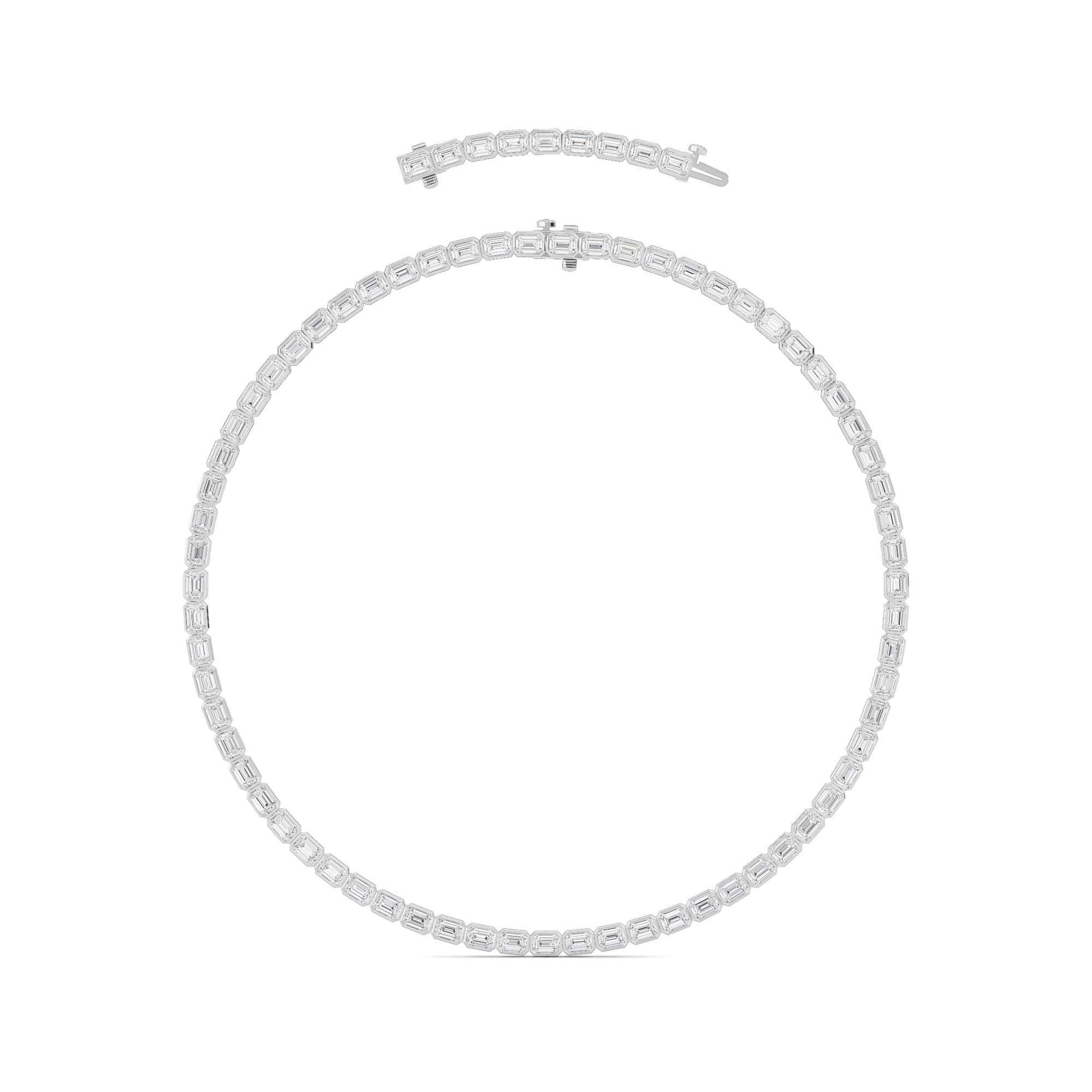Emerald Lab Grown Diamond (F/VS ) Necklace Necklace in 14K Gold