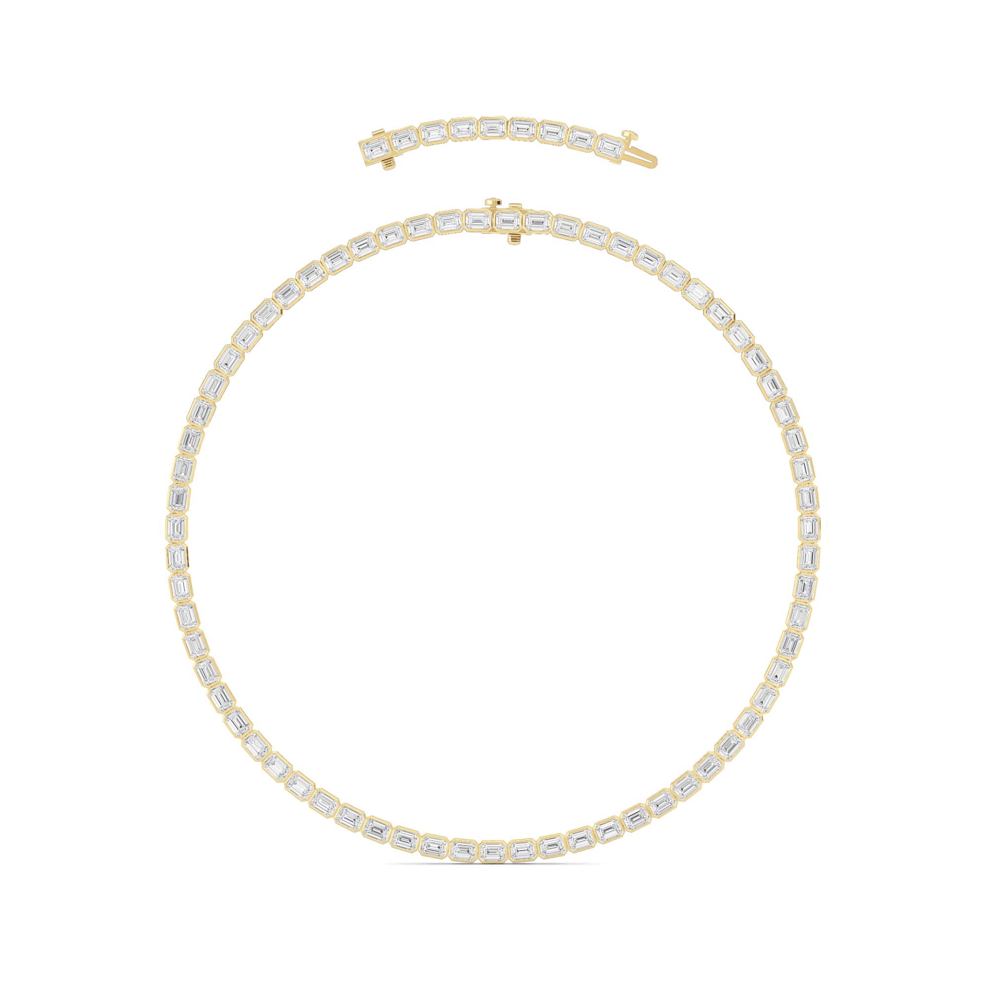 Emerald Lab Grown Diamond (F/VS ) Necklace Necklace in 14K Gold
