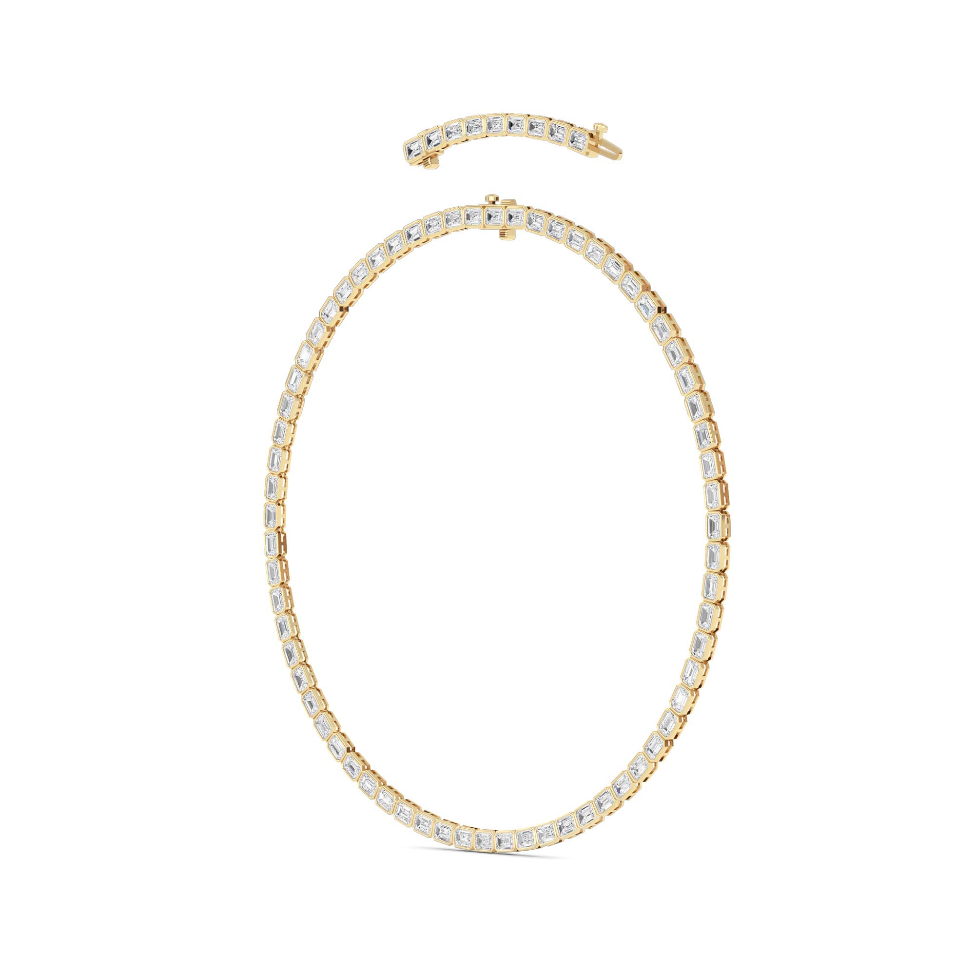 Emerald Lab Grown Diamond (F/VS ) Necklace Necklace in 14K Gold