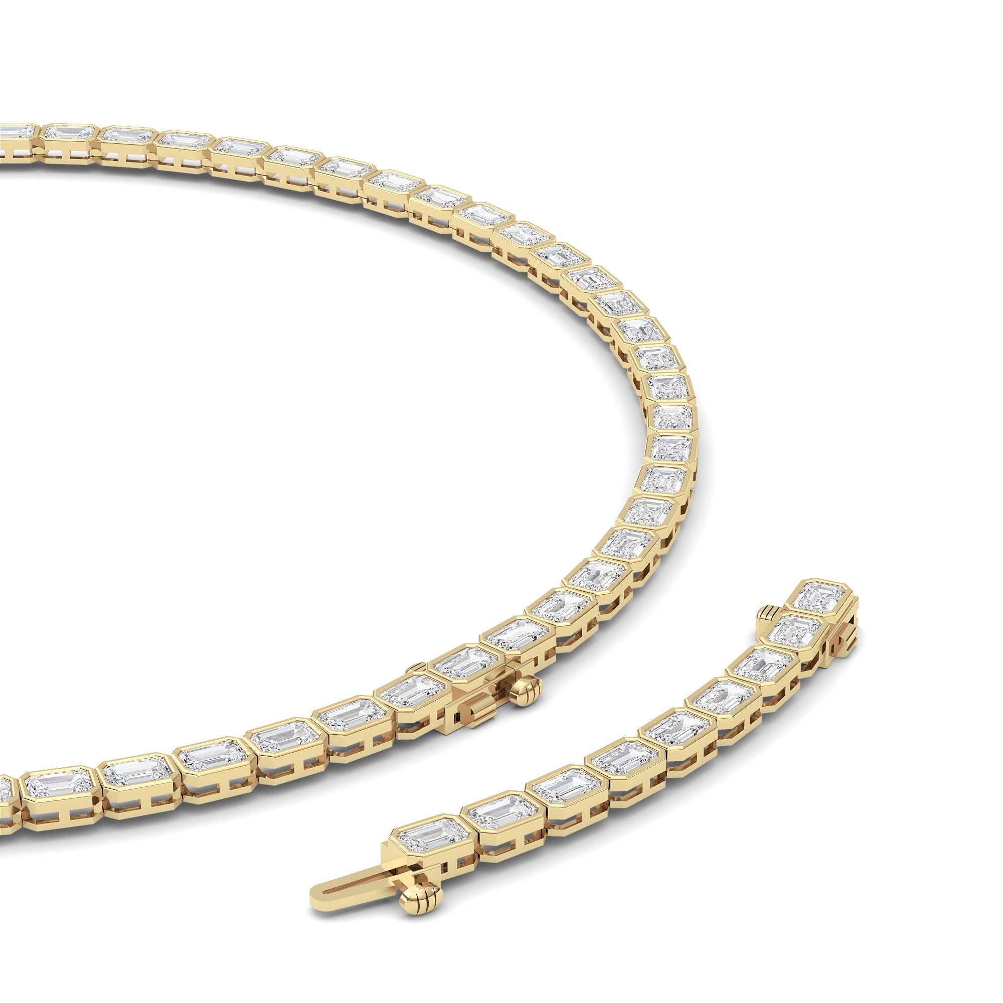 Emerald Lab Grown Diamond (F/VS ) Necklace Necklace in 14K Gold