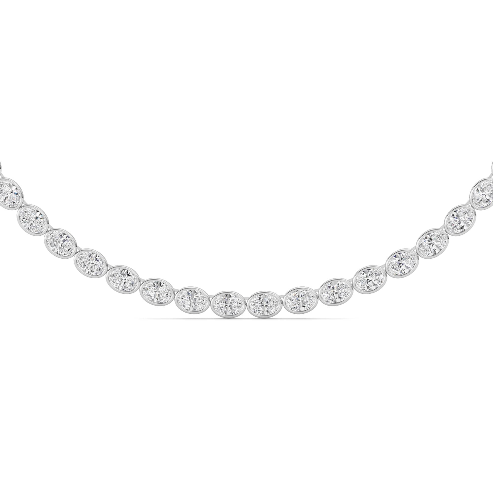 Oval Lab Grown Diamond (F/VS ) Necklace Necklace in 14K Gold