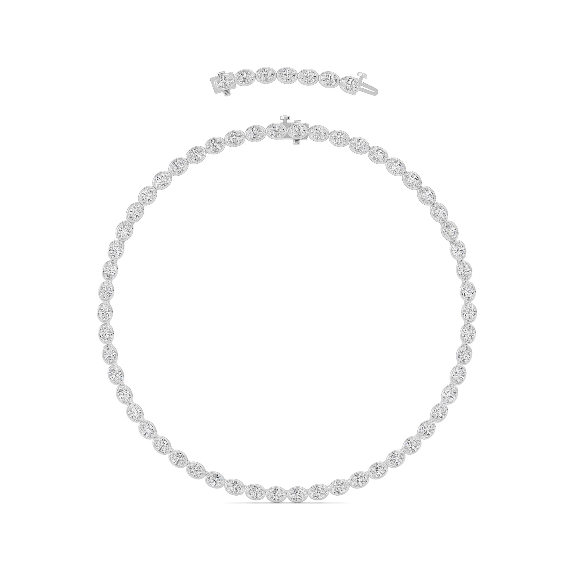 Oval Lab Grown Diamond (F/VS ) Necklace Necklace in 14K Gold