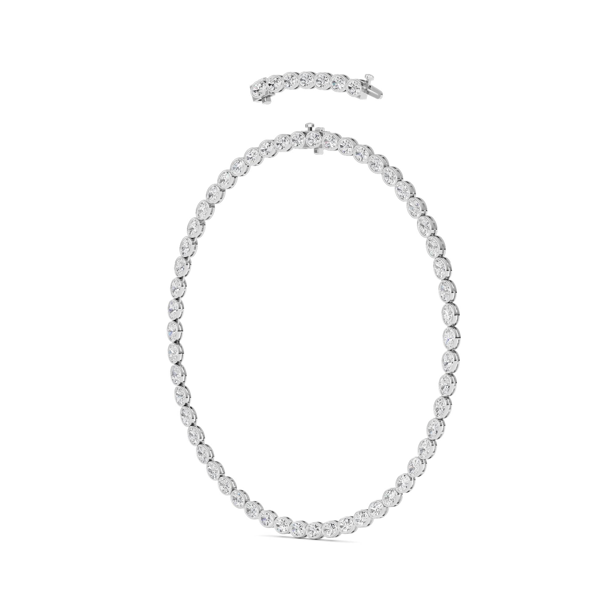 Oval Lab Grown Diamond (F/VS ) Necklace Necklace in 14K Gold