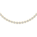 Oval Lab Grown Diamond (F/VS ) Necklace Necklace in 14K Gold