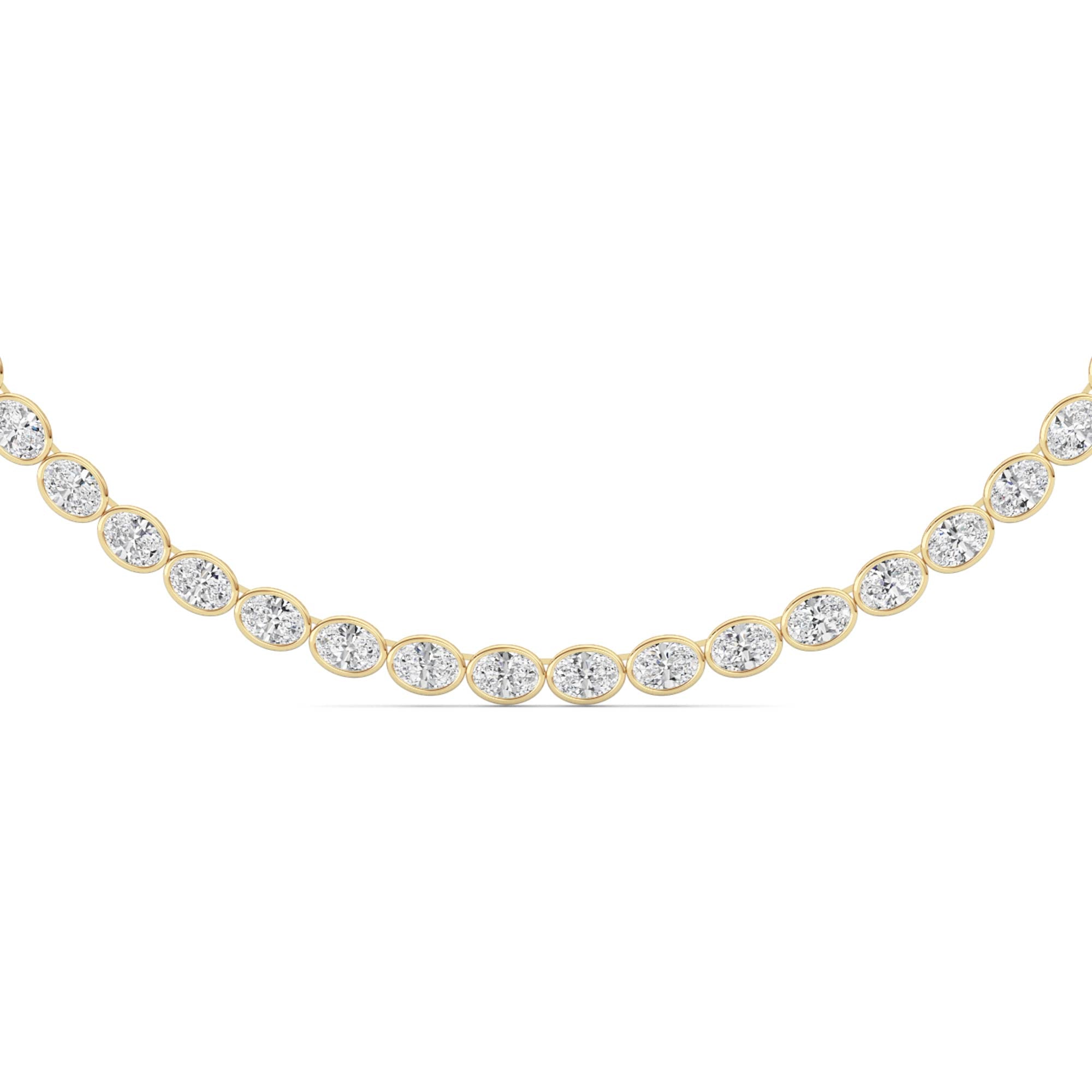 Oval Lab Grown Diamond (F/VS ) Necklace Necklace in 14K Gold