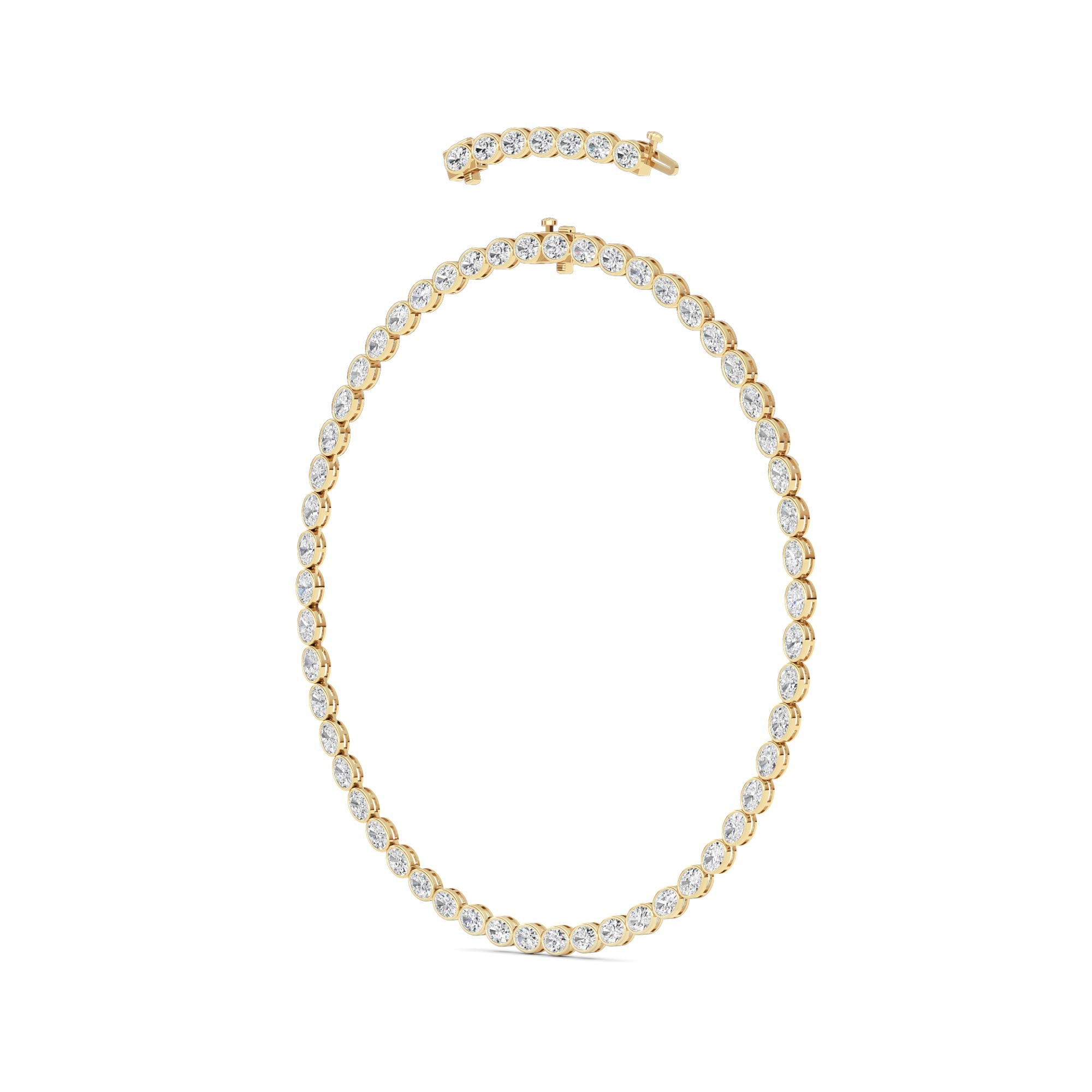 Oval Lab Grown Diamond (F/VS ) Necklace Necklace in 14K Gold