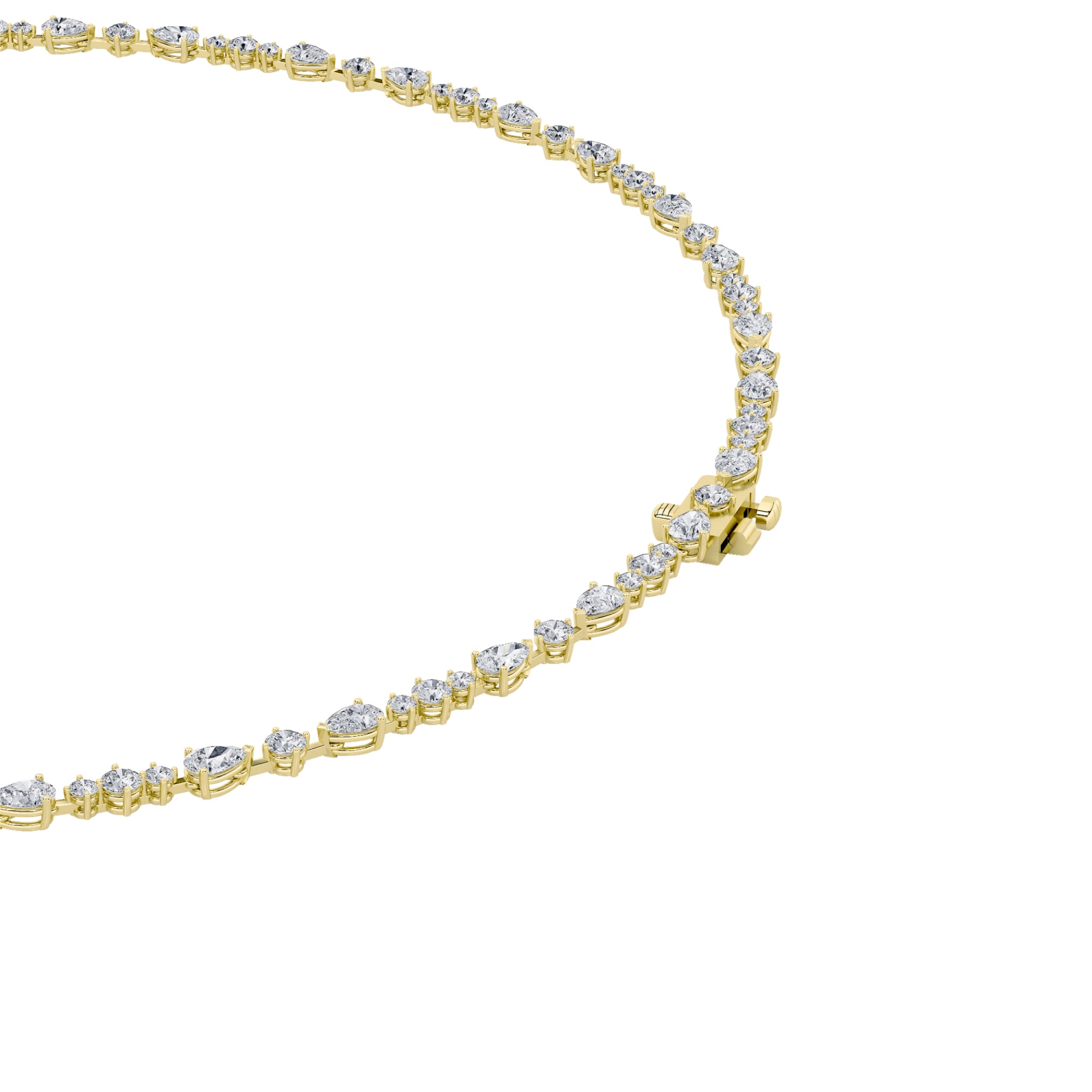12Cttw Pear Shaped Lab Grown Diamond (F/VS) Fashion Necklace in 14K Gold