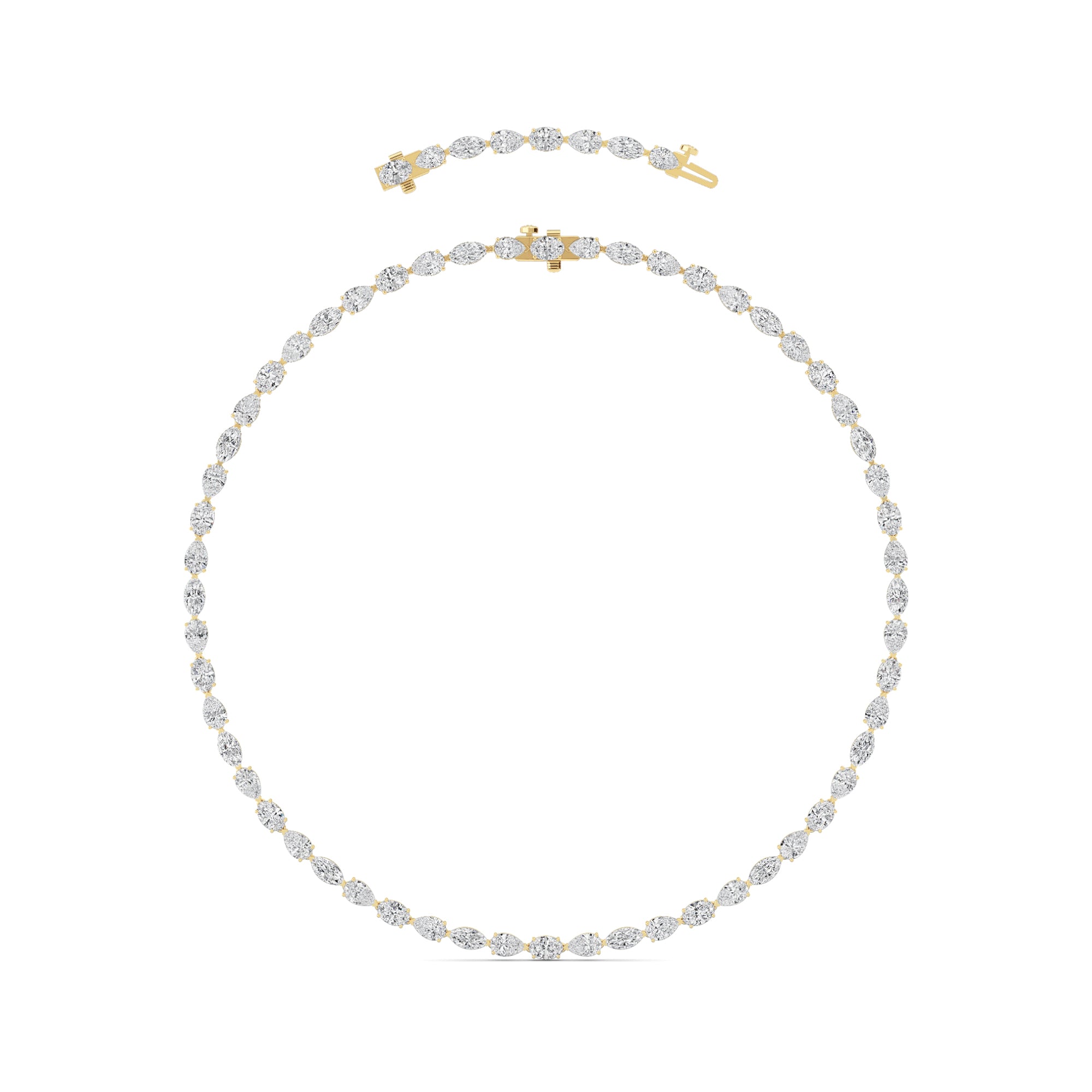 Oval Lab Grown Diamond (F/VS ) Necklace Necklace in 14K Gold