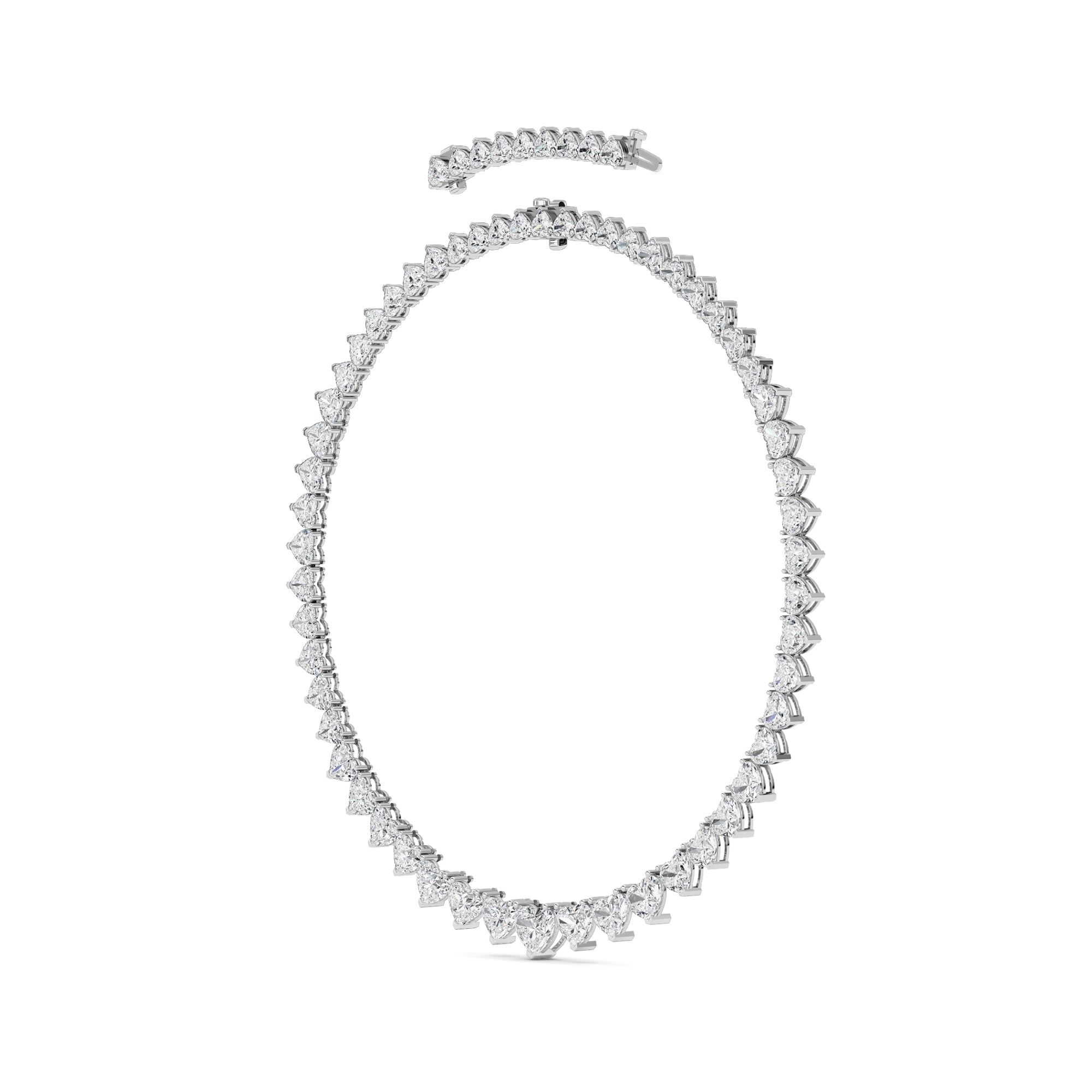 Heart Lab Grown Diamond (F/VS ) Necklace Necklace in 14K Gold