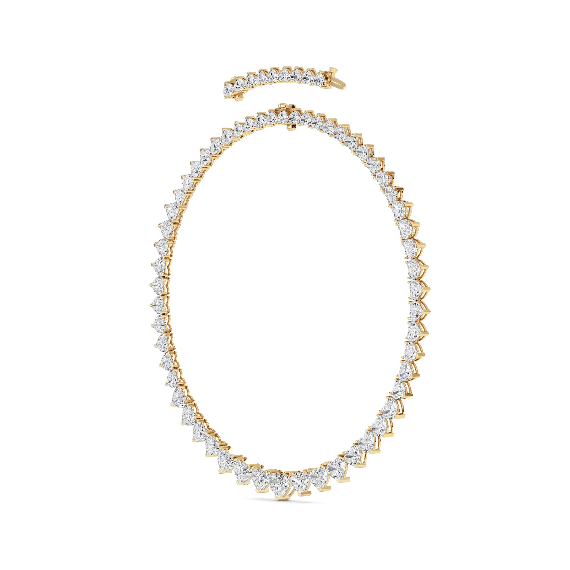Heart Lab Grown Diamond (F/VS ) Necklace Necklace in 14K Gold