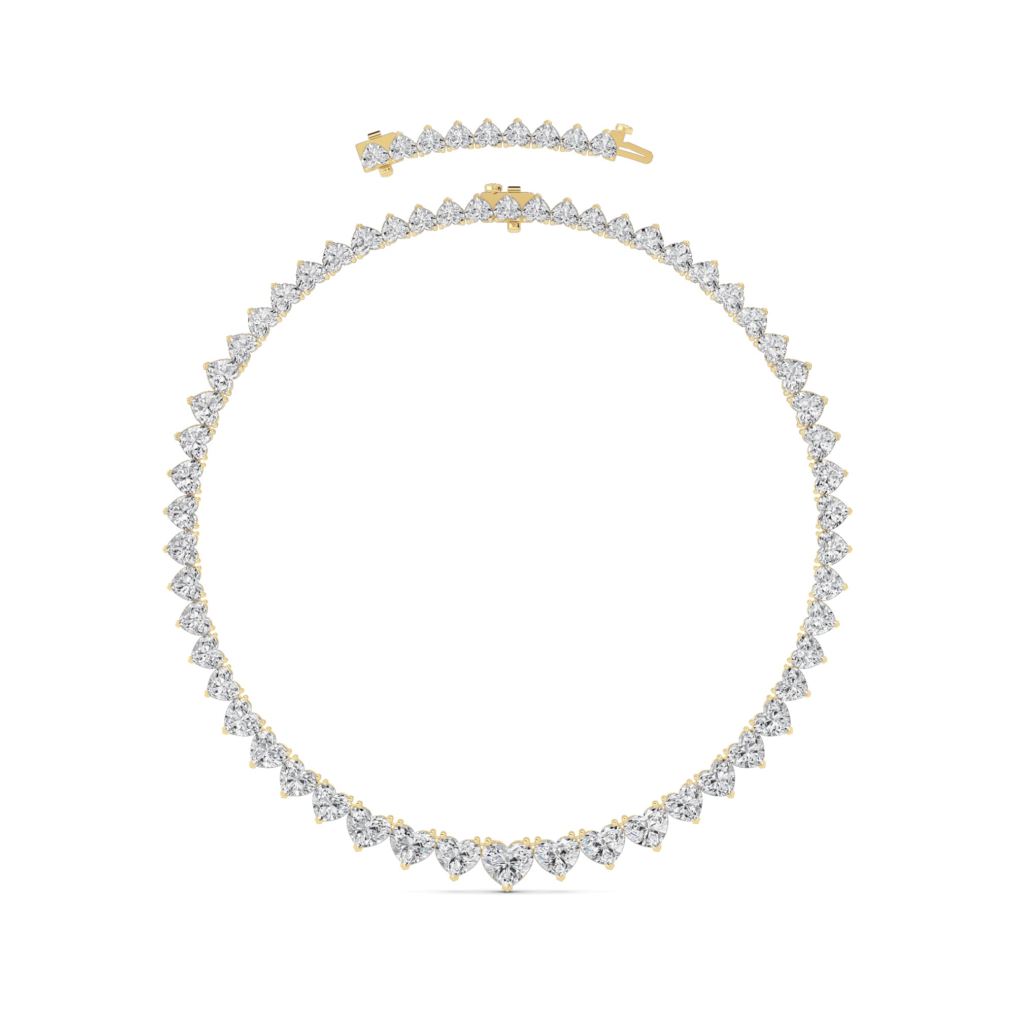 Heart Lab Grown Diamond (F/VS ) Necklace Necklace in 14K Gold