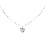 Heart Lab Grown Diamond (F/VS ) Necklace in 14K Gold