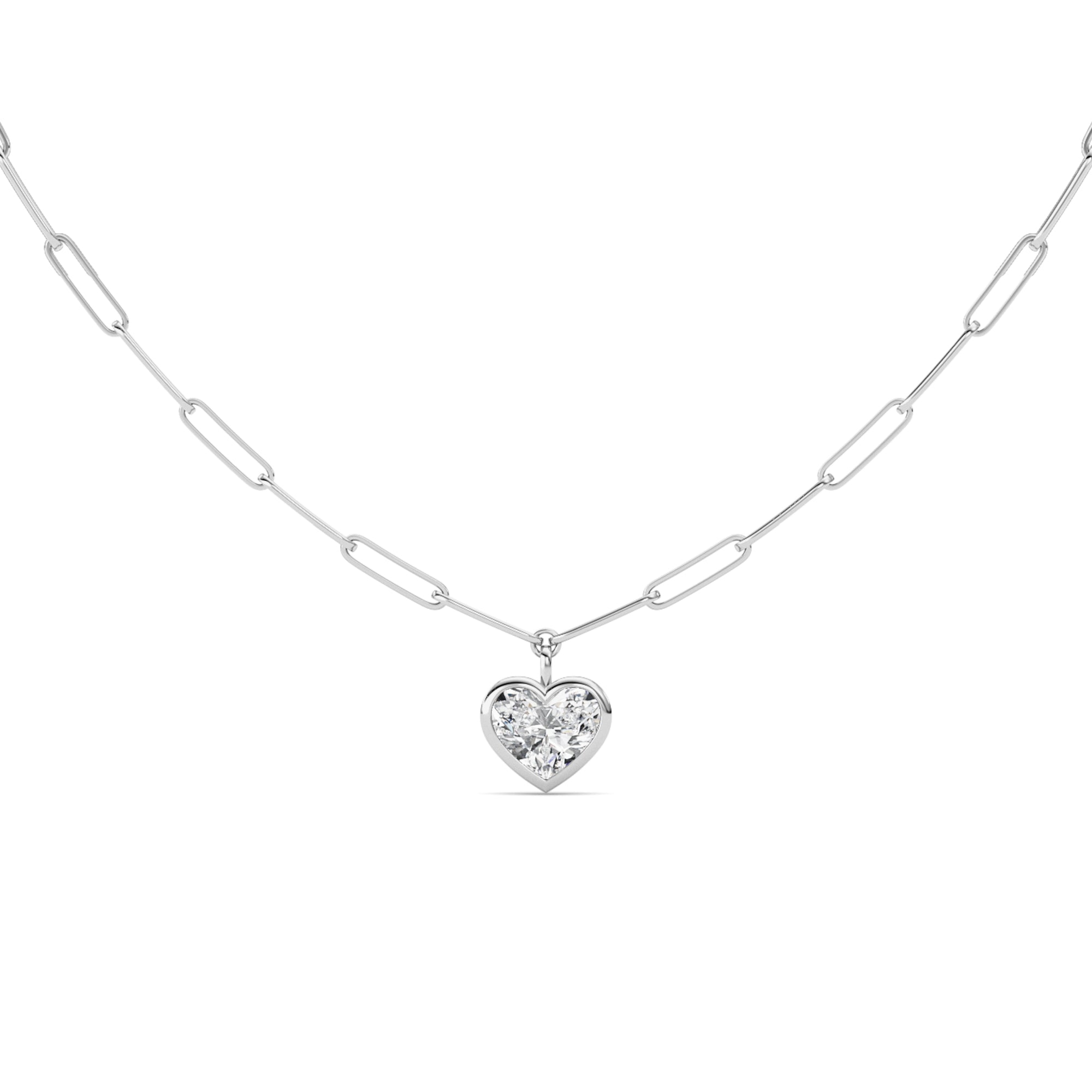Heart Lab Grown Diamond (F/VS ) Necklace in 14K Gold