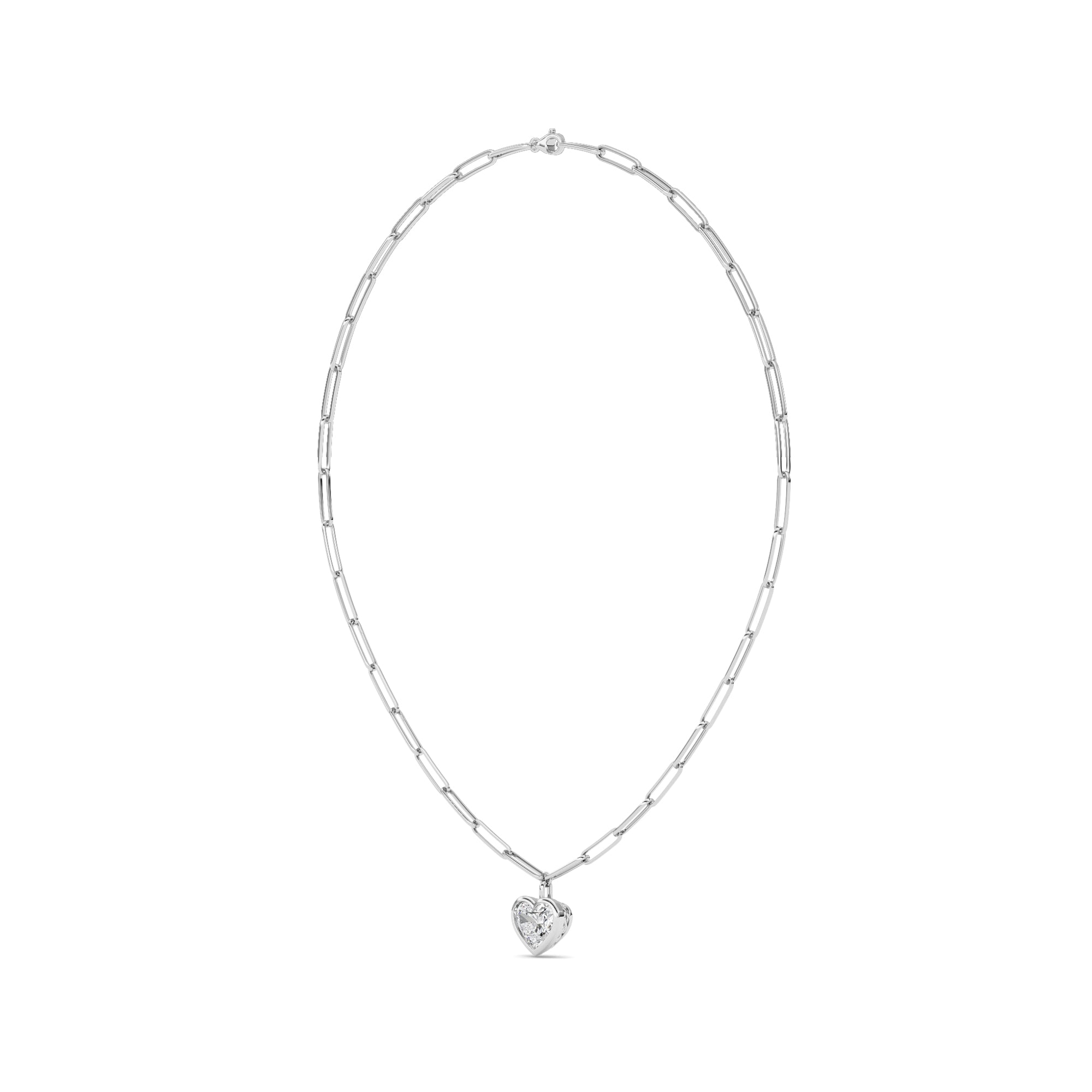 Heart Lab Grown Diamond (F/VS ) Necklace in 14K Gold