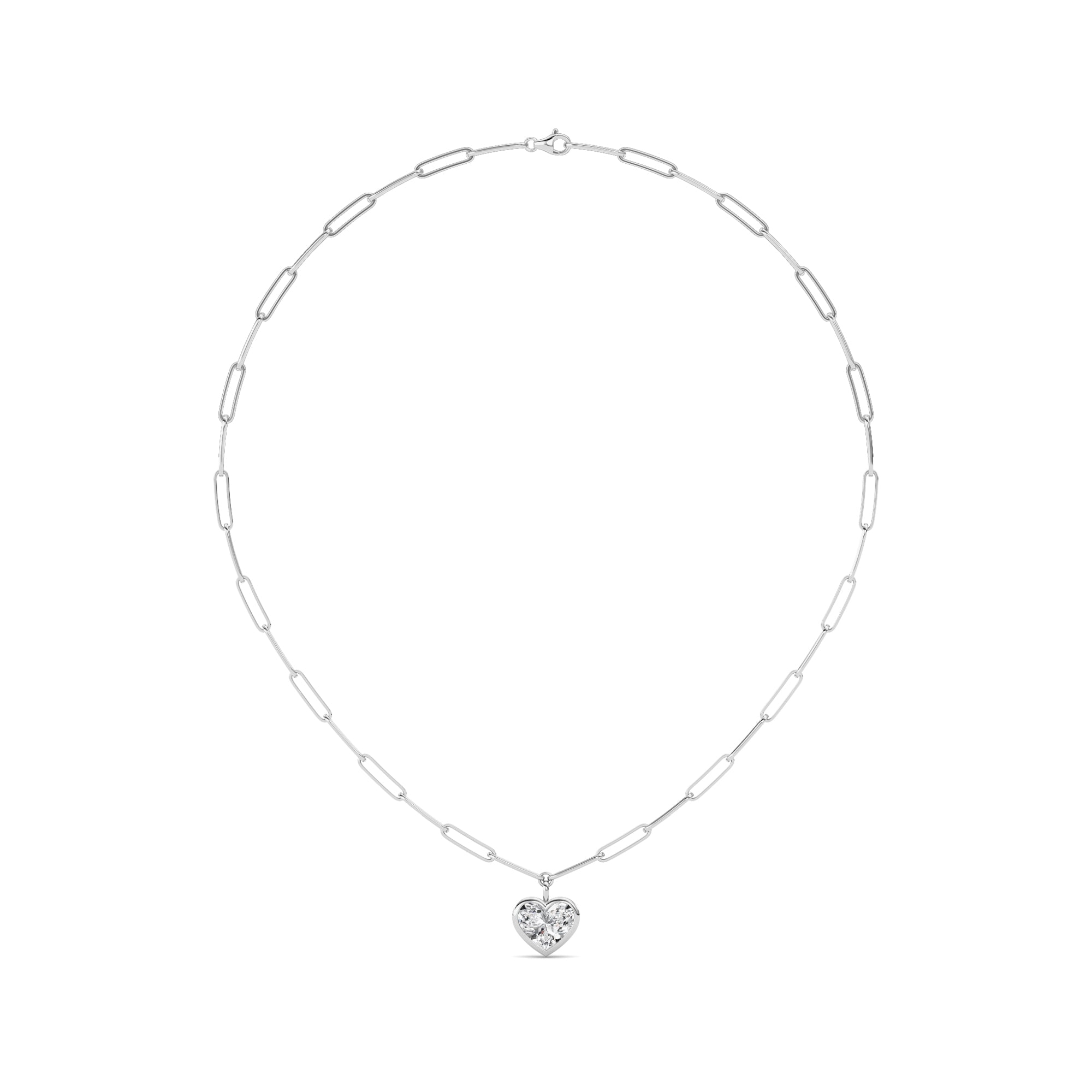 Heart Lab Grown Diamond (F/VS ) Necklace in 14K Gold