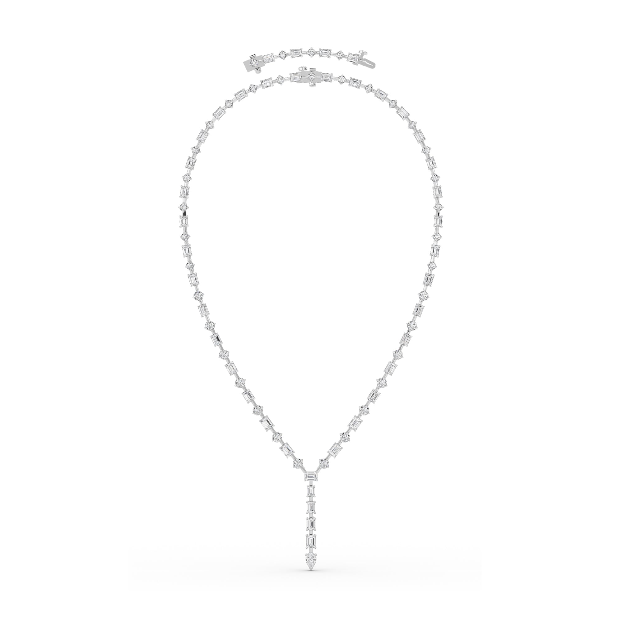 Emerald Lab Grown Diamond (F/VS ) Necklace Necklace in 14K Gold