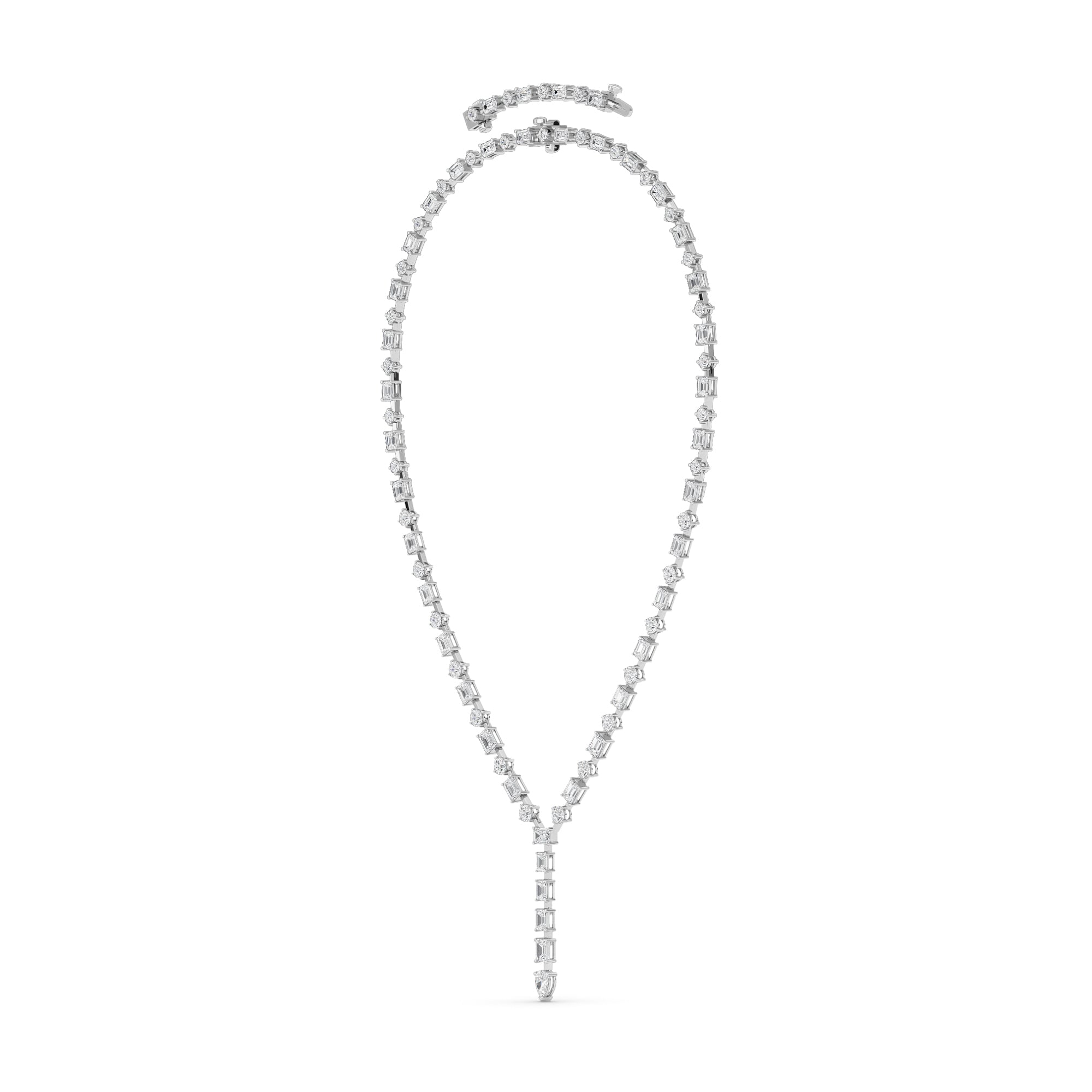 Emerald Lab Grown Diamond (F/VS ) Necklace Necklace in 14K Gold