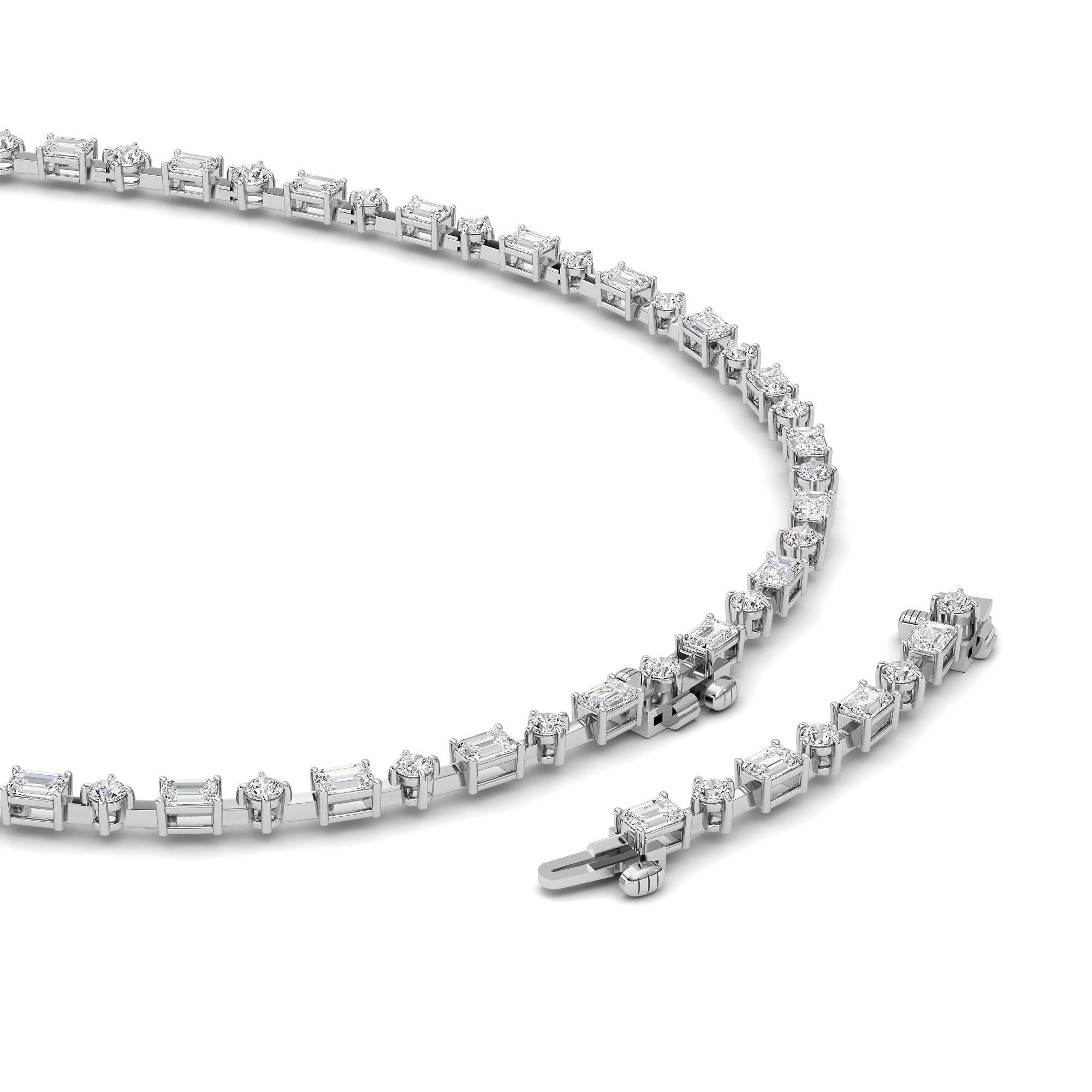 Emerald Lab Grown Diamond (F/VS ) Necklace Necklace in 14K Gold