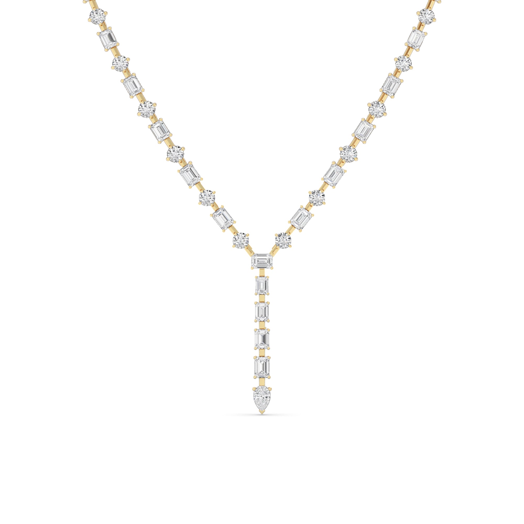 Emerald Lab Grown Diamond (F/VS ) Necklace Necklace in 14K Gold