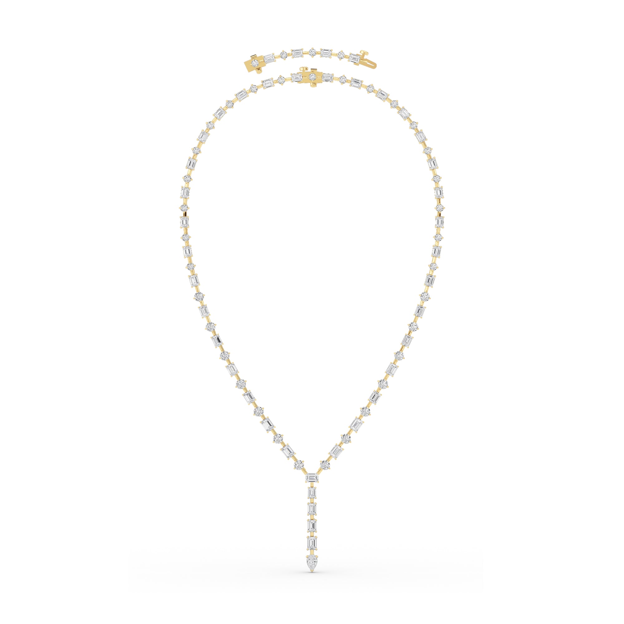 Emerald Lab Grown Diamond (F/VS ) Necklace Necklace in 14K Gold