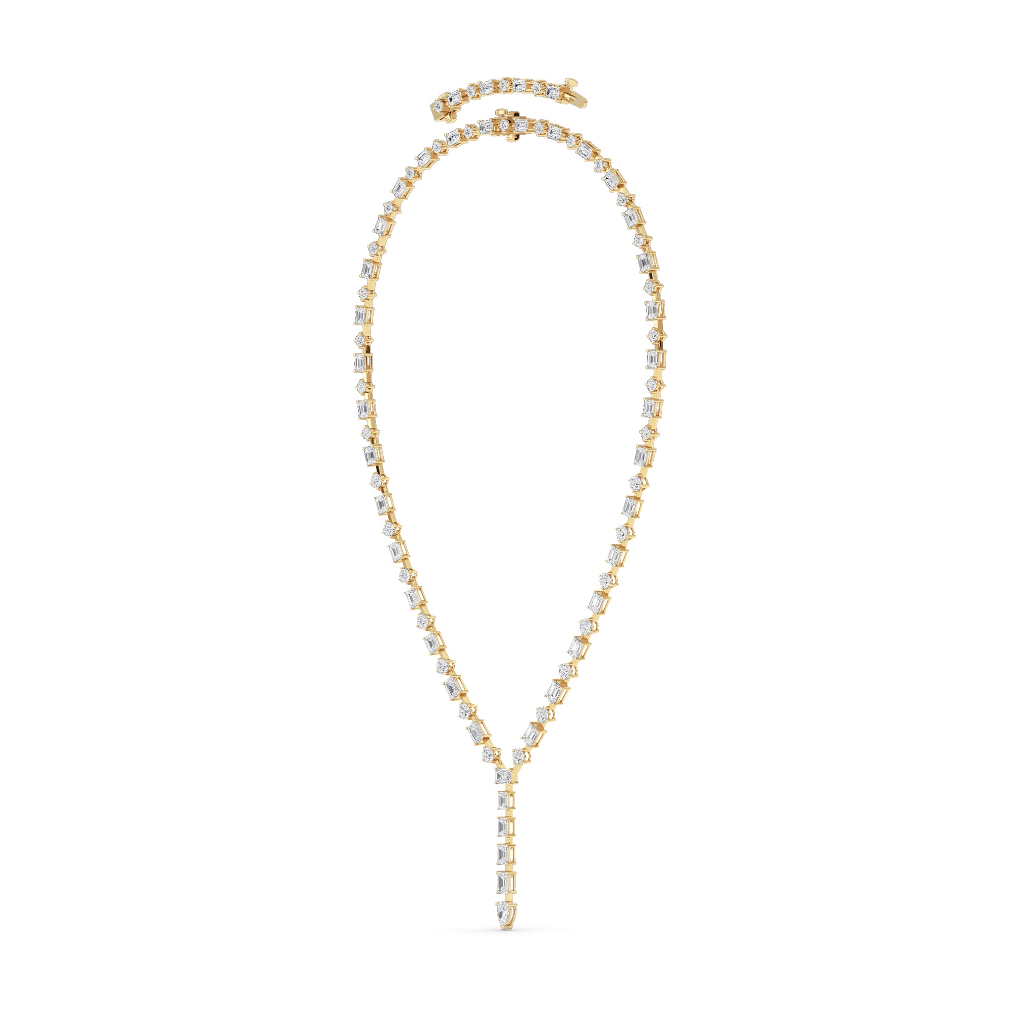 Emerald Lab Grown Diamond (F/VS ) Necklace Necklace in 14K Gold