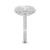 7.5Cttw Oval Shaped Lab Grown Diamond (F/VS) Bold Statement Accented  Ring in 14K Gold