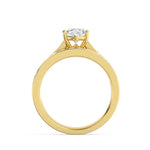 2Cttw Oval Shaped Lab Grown Diamond (F/VS) Channel Set Bridal Engagement Ring in 14K Gold