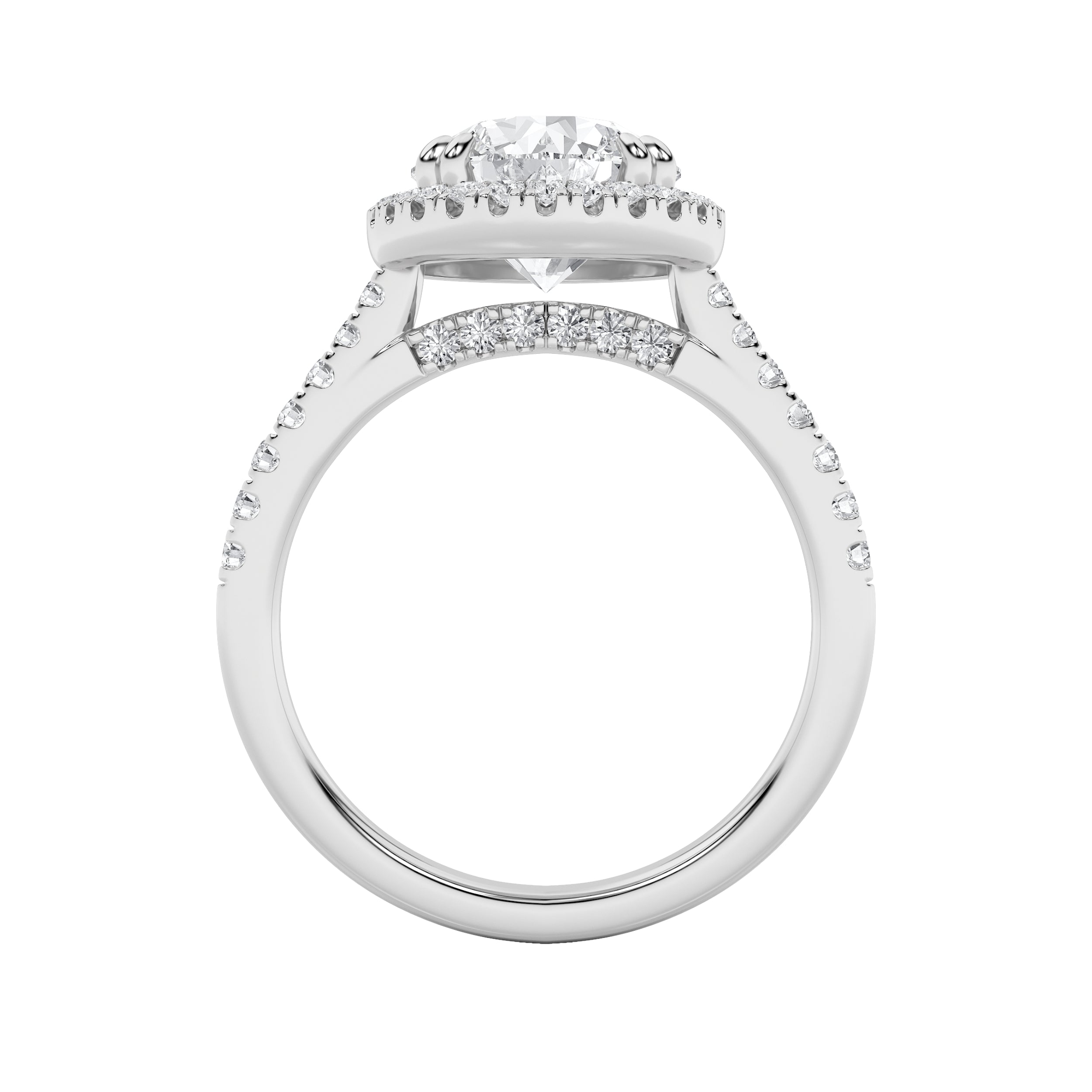 5Cttw Round Shaped Lab Grown Diamond (F/VS)  Ring in 14K Gold