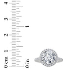 5Cttw Round Shaped Lab Grown Diamond (F/VS)  Ring in 14K Gold