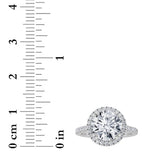5Cttw Round Shaped Lab Grown Diamond (F/VS)  Ring in 14K Gold