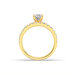2Cttw Oval Shaped Lab Grown Diamond (F/VS) Classic Accented  Set With Band and Engagement Ring in 14K Gold