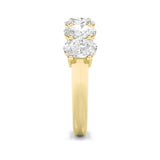 3Cttw Oval Shaped Lab Grown Diamond (F/VS) Seven Stone Band Ring in 14K Gold