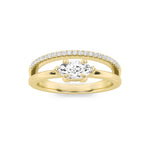 0.5Cttw Marquise Shaped Lab Grown Diamond (F/VS) Fashion Ring in 14K Gold